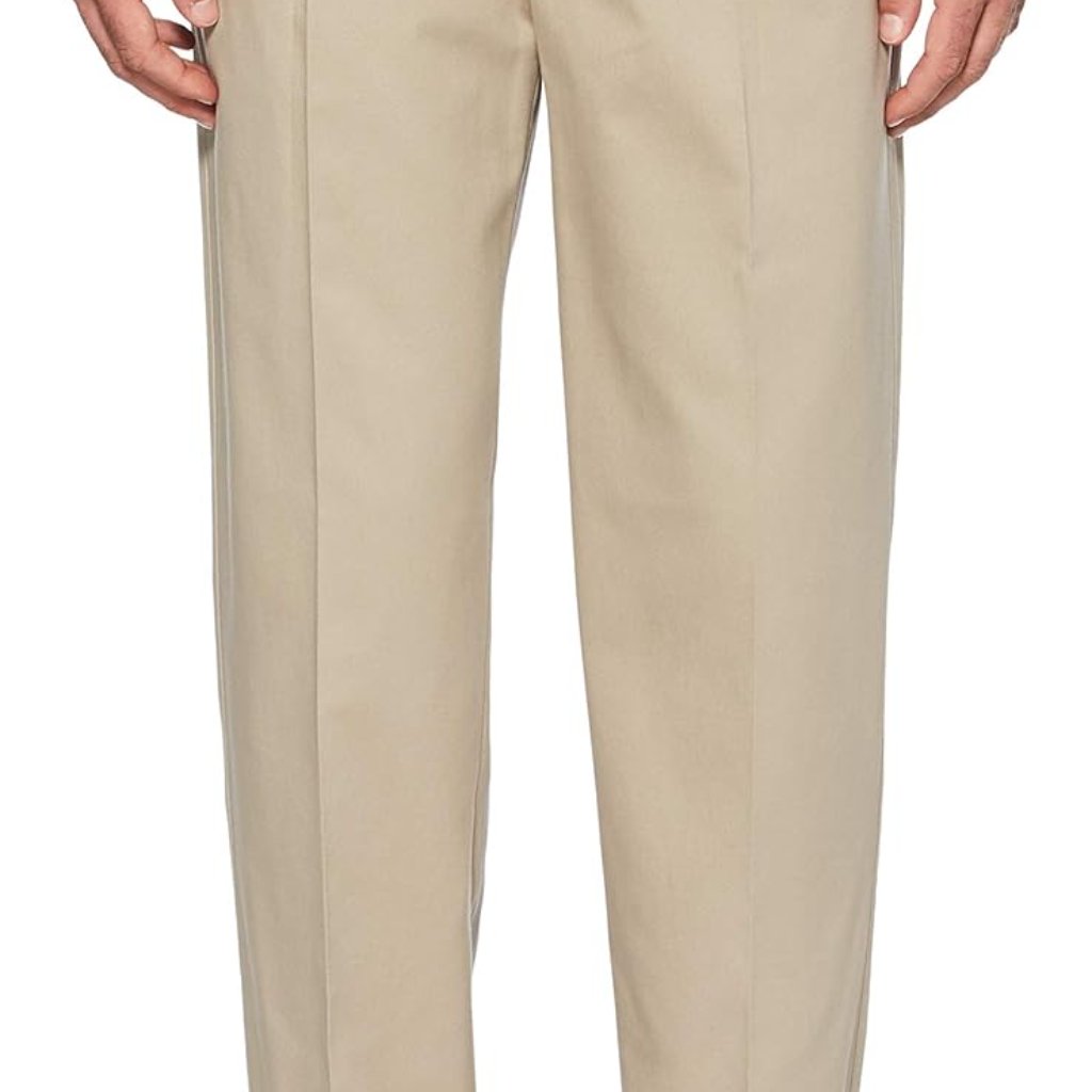 Versatile Men's Chino Pants 42w X 34l - Expandable Waistband & Soft Cotton Blend